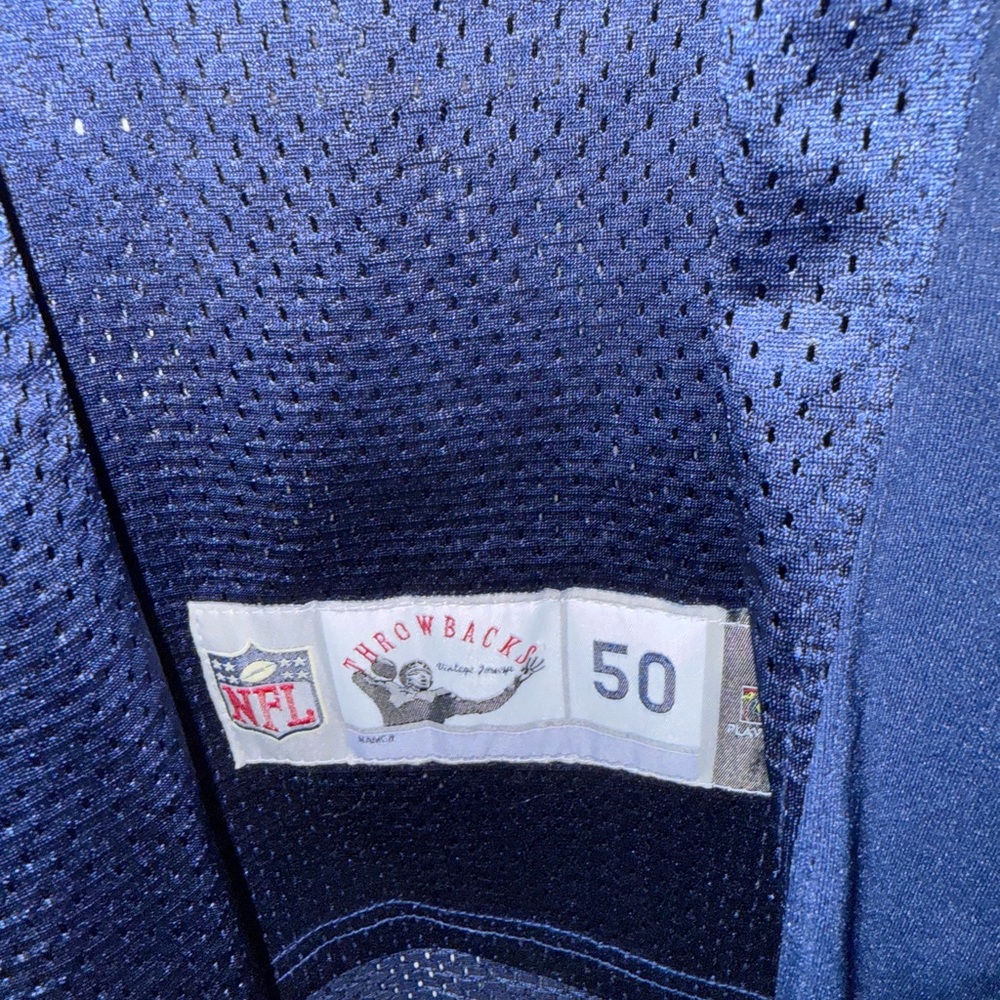 Reebok NFL Gridiron Classic Jersey - Navy and White - Picture 3 of 5